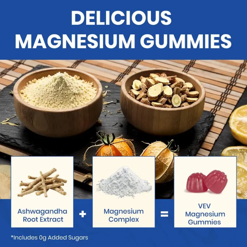 Cvreoz® ①14-in-1 Magnesium Gummies – with Ashwagandha, L-Theanine, Vitamin D3 & Zinc
