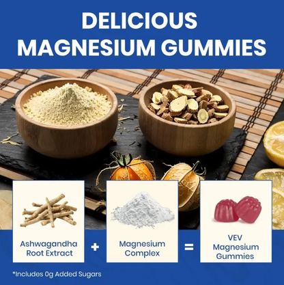 Cvreoz® ①14-in-1 Magnesium Gummies – with Ashwagandha, L-Theanine, Vitamin D3 & Zinc